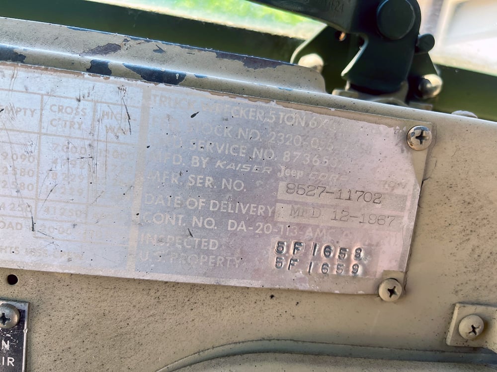 M543 A2 5-ton wrecker for sale